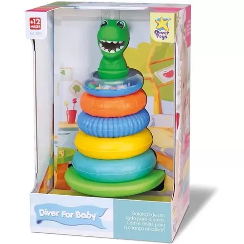 BRINQ. DIVERTOYS PIRAMIDE ARGOLAS DINO