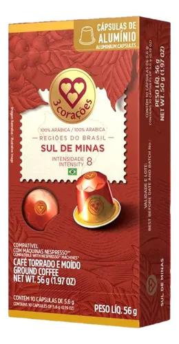 CAPSULA 3CORACOES 56G 10X5,6G SUL DE MINAS
