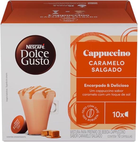 CAPPUCCINO NESCAFE CX 175G DOLCE GUSTO CARAMELO SALGADO C/10 CAPS