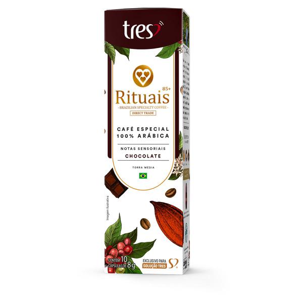 CAPS TRES CAFE RITUAIS 10UN CHOCOLATE