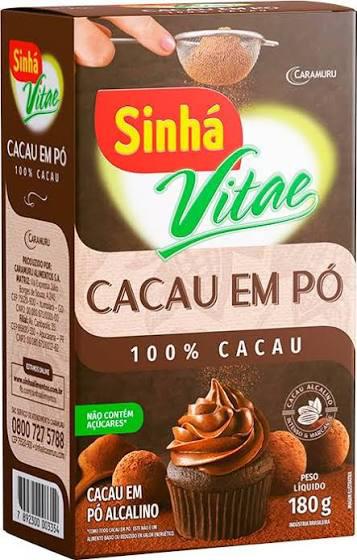 CACAU EM PO ALCALINO CX/180G SINHA