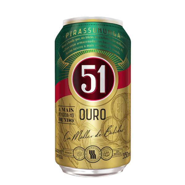 CACHACA 51 350ML OURO LT