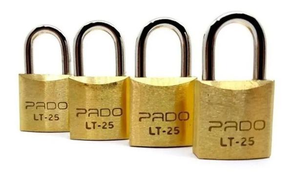 CADEADO PADO 2UN 2E/25SM 4 CHAVE
