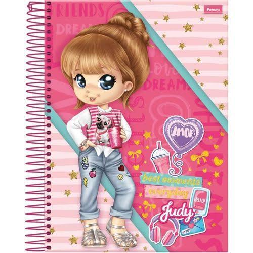 CADERNO FORONI JUDY 200X275 10 MATERIAS 200 FOLHAS