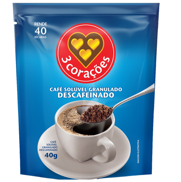 CAFE SOLUVEL 3 CORACOES DESCAFEINADO SC
