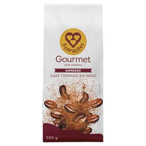 CAFE 3 CORACOES GOURMET GRAOS 500G ESPRESSO