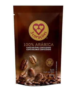 CAFE SOLUVEL 3 CORACOES LIOFILIZADO SACHE 40G