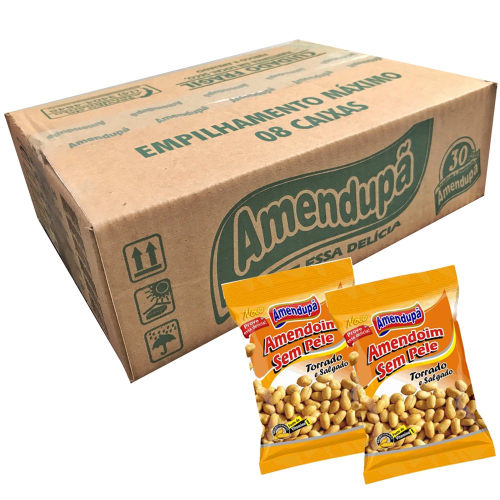 AMENDOIM FRITO S/ PELE 50G C/30UN AMENDUPA