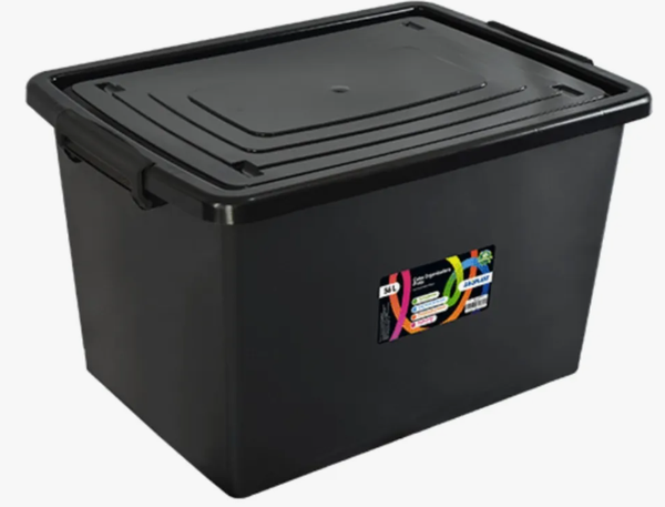 ORGANIZADOR COM TRAVA 30 L PRETA 44X35X27CM