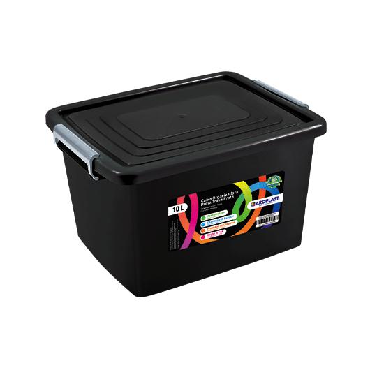 CAIXA ORGANIZADORA C/TRAVA PRETA 10L