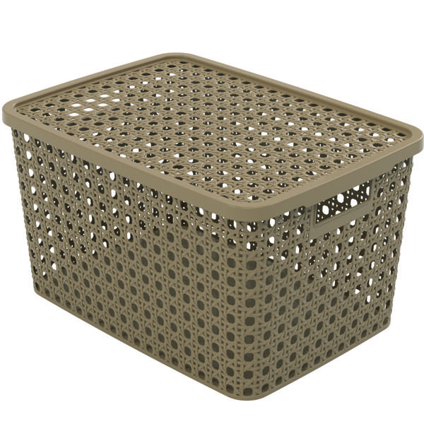 CAIXA PALHA PLASUTIL 29L C/TAMPA