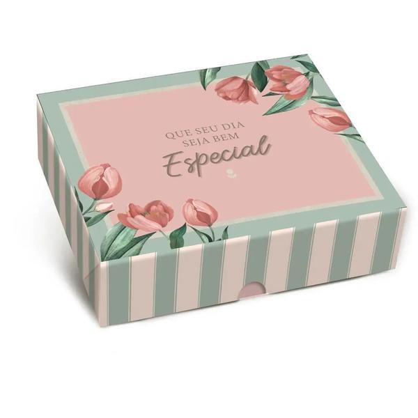 CAIXA PRESENTE RETA 17X13,5X4,5 TULIPS