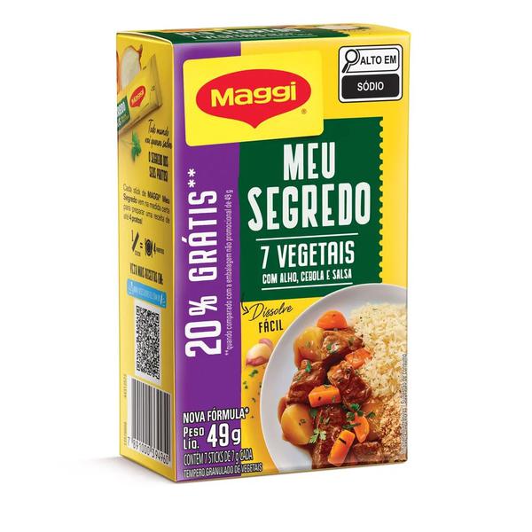 Tempero Maggi 49g Meu Segredo Promo 20% Desc Sete Vegetais