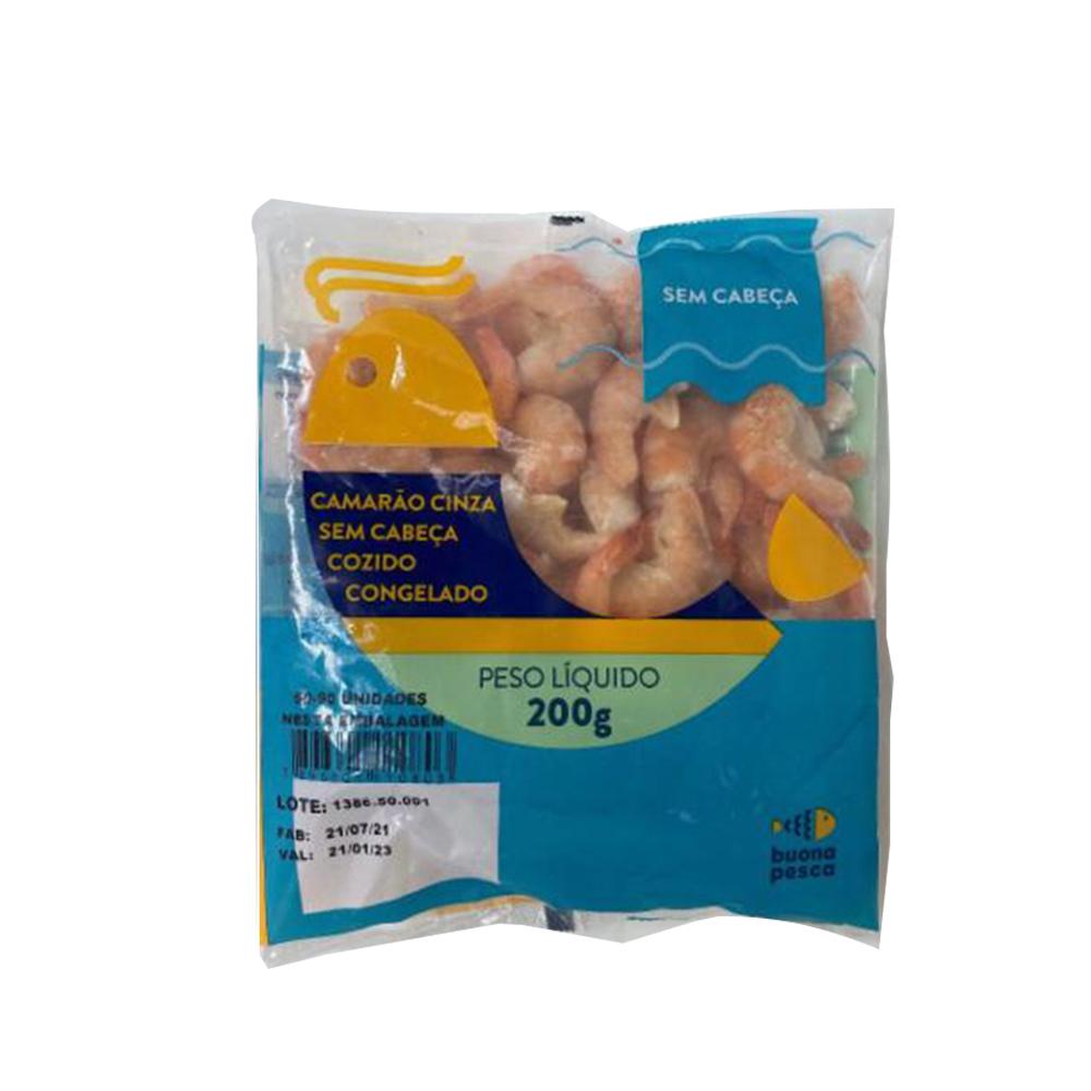 CAMARAO CINZA S/CABECA CONGELADO BUONA PESCA 200G