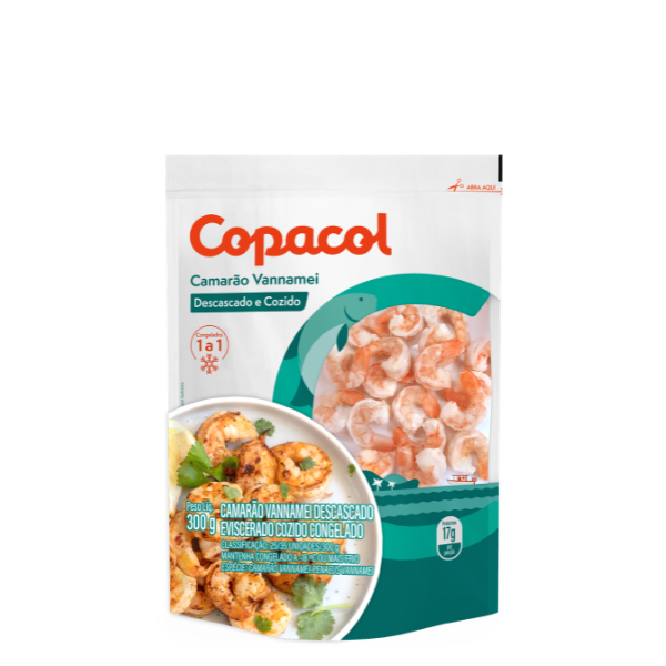 CAMARAO COPACOL VANNAMEI COZIDO DESCASCADO PCT300G
