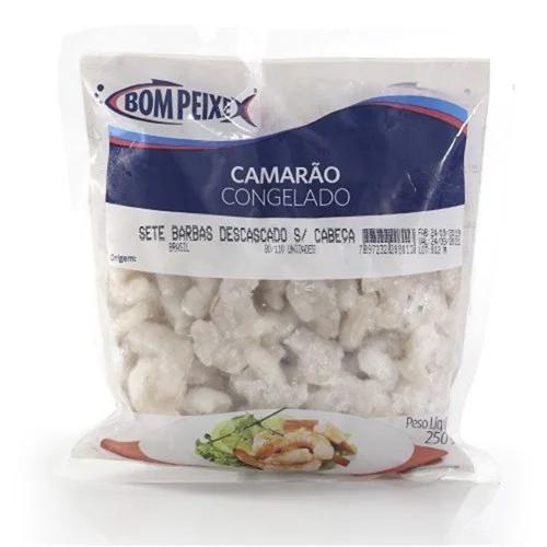 CAMARAO BOM PEIXE 7 BARBAS DESCASCADO 250G