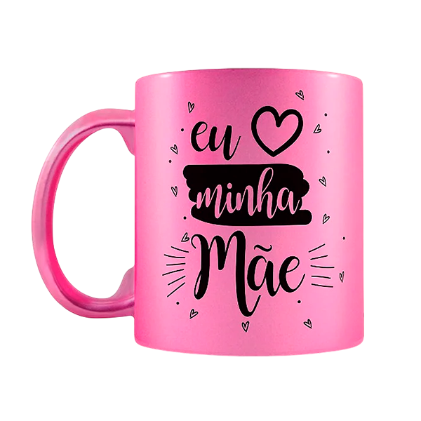 CANECA 350ML LUXO ROSA SPOT MAE