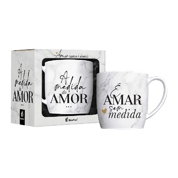 CANECA DE PORCELANA URBAN AMOR SEM MEDIDA 300ML