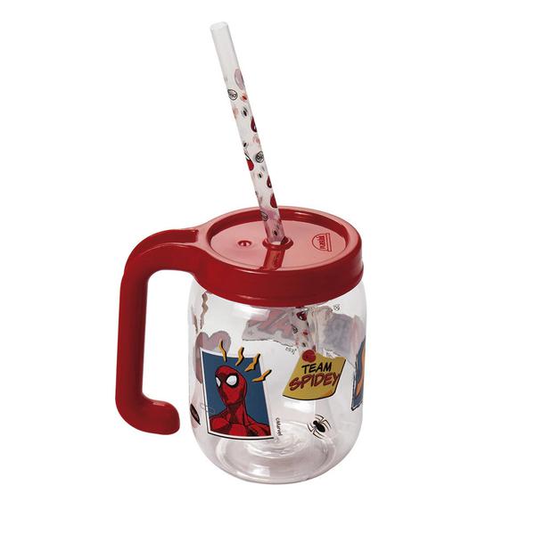CANECA POTE C/ CANUDO HOMEM-ARANHA 450 M