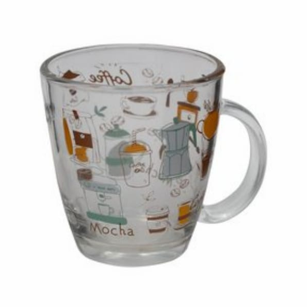 CANECA VIDRO 387ML TE AMO CAFE