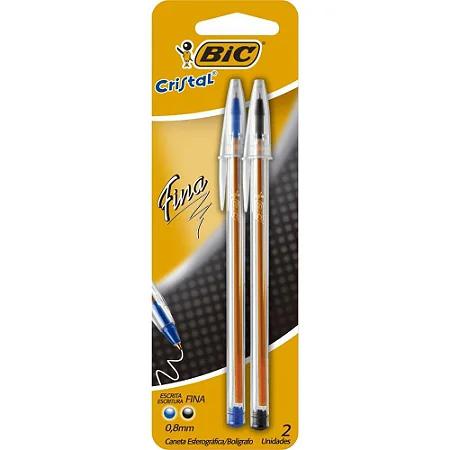 CANETA BIC CRISTAL FINA 08 AZ/PTO R70962
