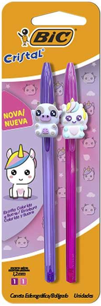 CANETA ESFEROGRAFICA CRISTAL FASHION BICHINHO RS/RX C/02UN
