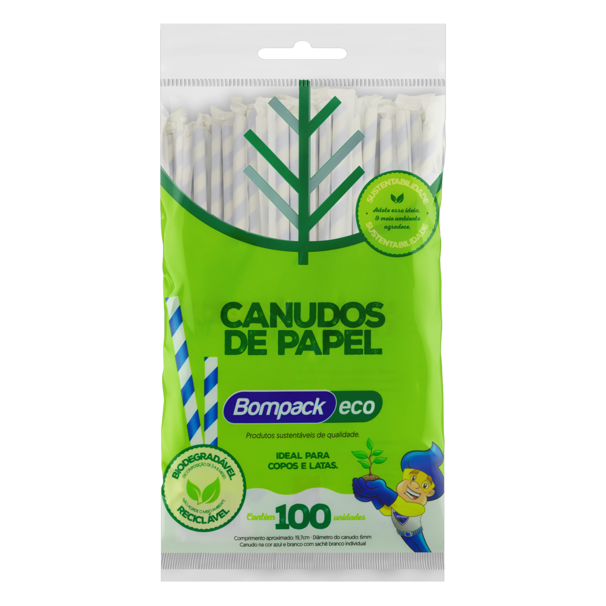 CANUDO EMBRAST BOMPACK 19,7CM C/100