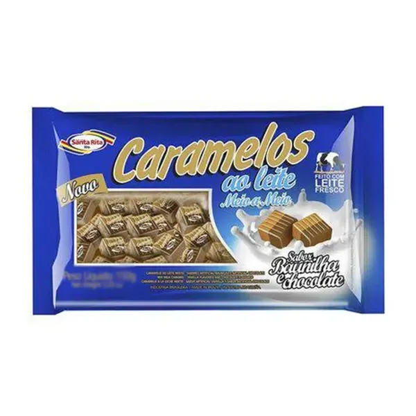 BALA CARAMELO C/CHOC. BAUNILHA 588G SANTA RITA