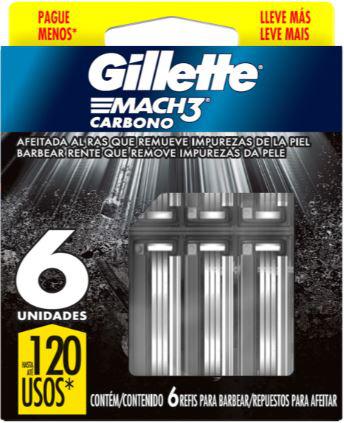 Carga Gillette Mach3 Carbono 6Un Lm Pm