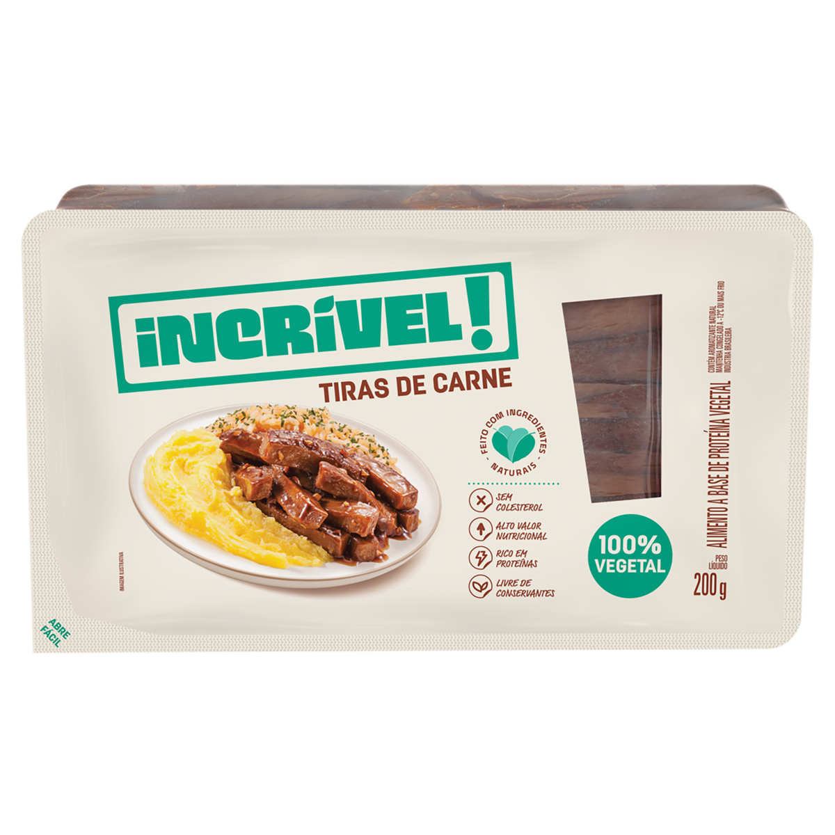 CARNE VEGETAL TIRAS INCRIVEL 200G