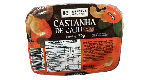CASTANHA CAJU RESERVA GOURMET 150G TORRADA