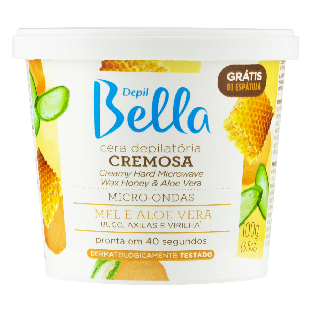 CERA DEPIL BELLA MICROONDAS MEL E ALOEVERA 100G