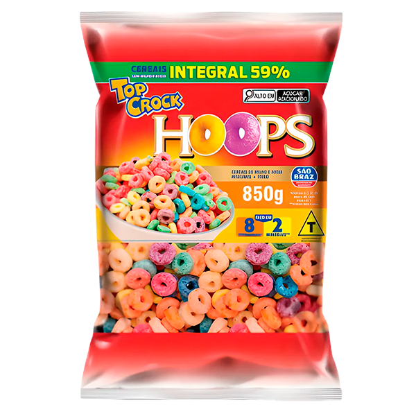 Cereal Mat Colorido Top Crock Hoops 850g