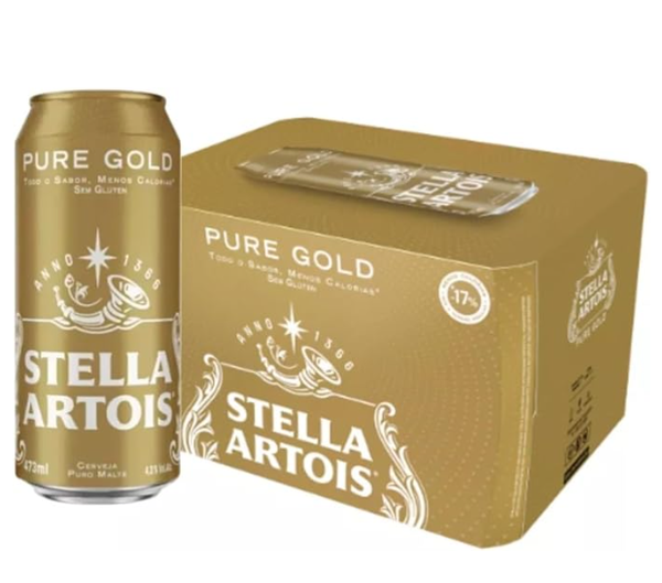 CERVEJA STELLA ARTOIS 473ML PURE GOLD