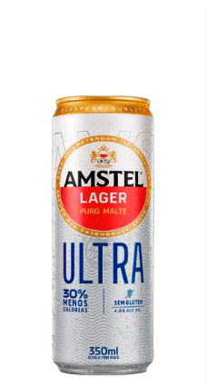 CERVEJA AMSTEL LAGER SLEEK 350ML ZERO ALCOOL