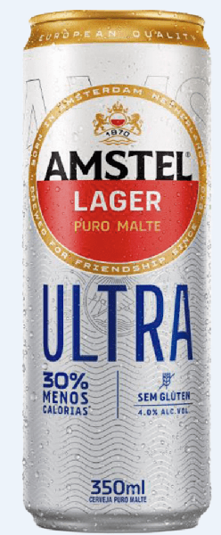 CERV AMSTEL ULTRA LAGER S/ GLUTEN 350ML 