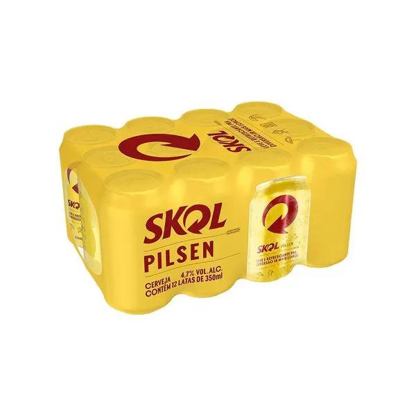 CERVEJA SKOL MULTIPACK C/12 LATA 350ML