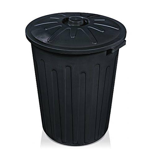 CESTO FECHADO PRETO ARQPLAST 65L