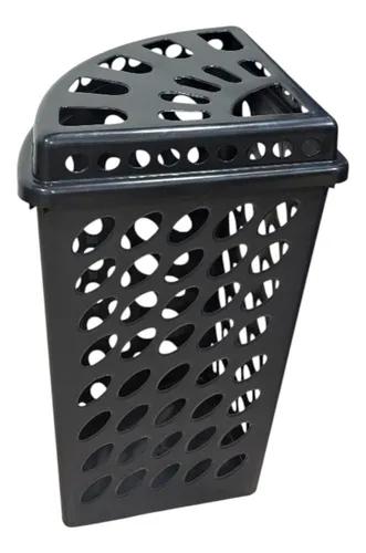 CESTO PLASNEW TELADO TRIANGULAR C/. TAMPA 43,7L PRETO