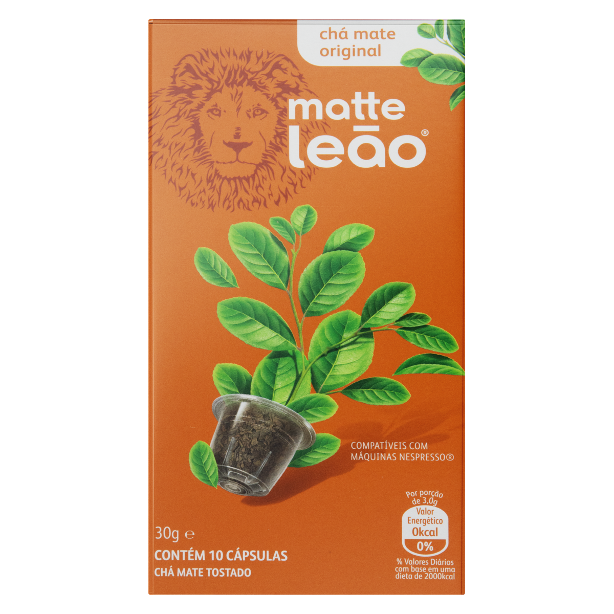 CHA LEAO CAPSULA. MATE ORIGINAL 30G