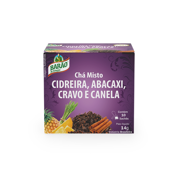 CHA BARAO CIDREIRA/ABACAXI/CRAVO E CANELA 14G