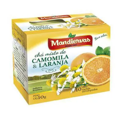 CHA MANDIERVAS CAMOMILA/LARANJ 10GR