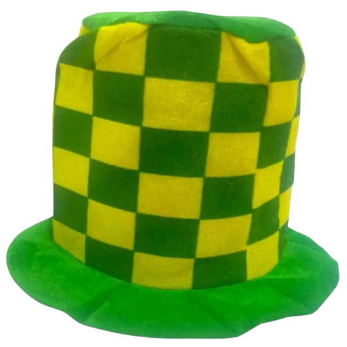 CHAPEU BRASIL CARTOLA XADREZ 29X30CM