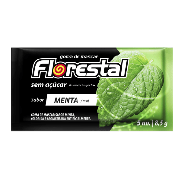 GOMA MASCAR FLORESTAL MENTA 8,5G