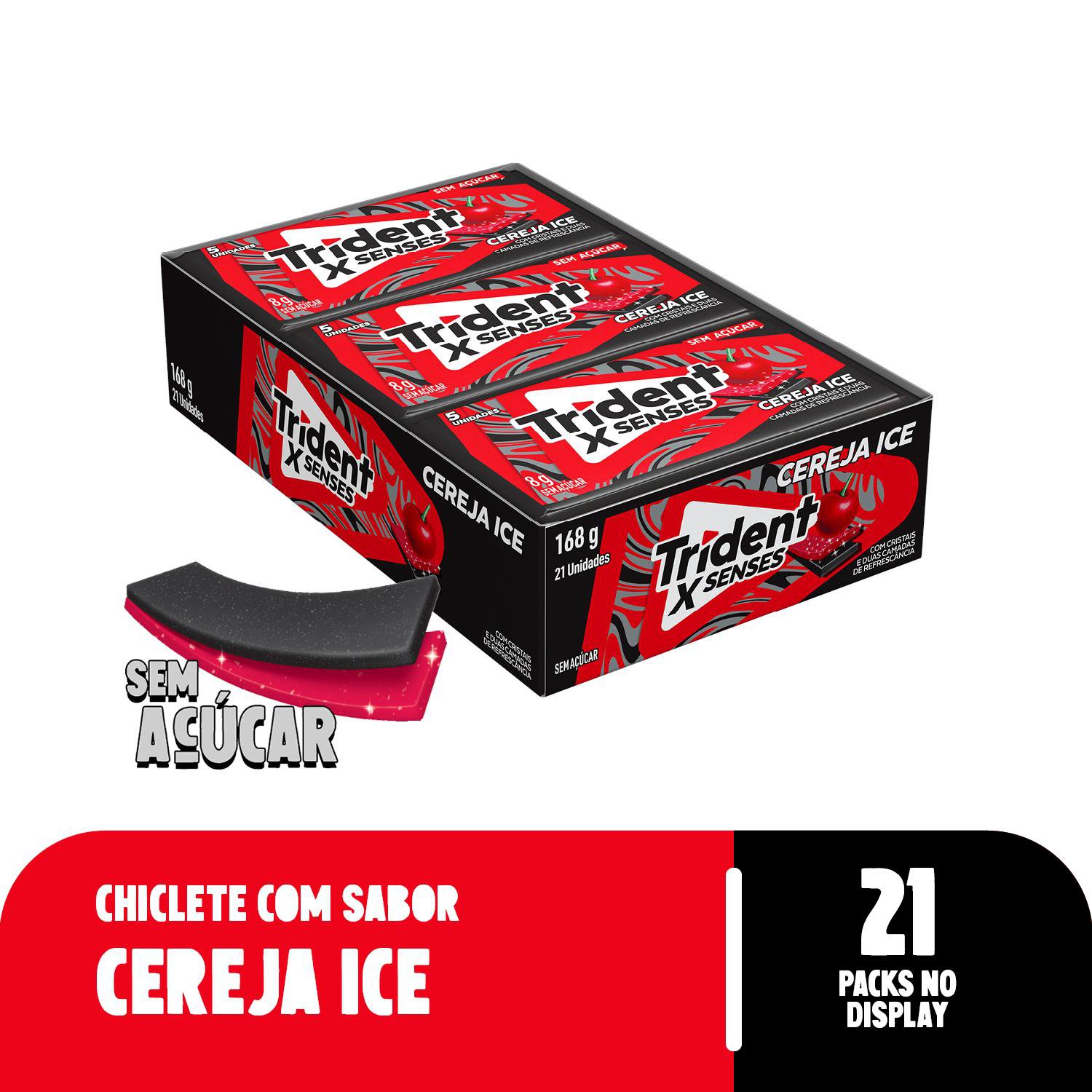 Goma De Mascar 8,5g Cereja Xsenses Trident