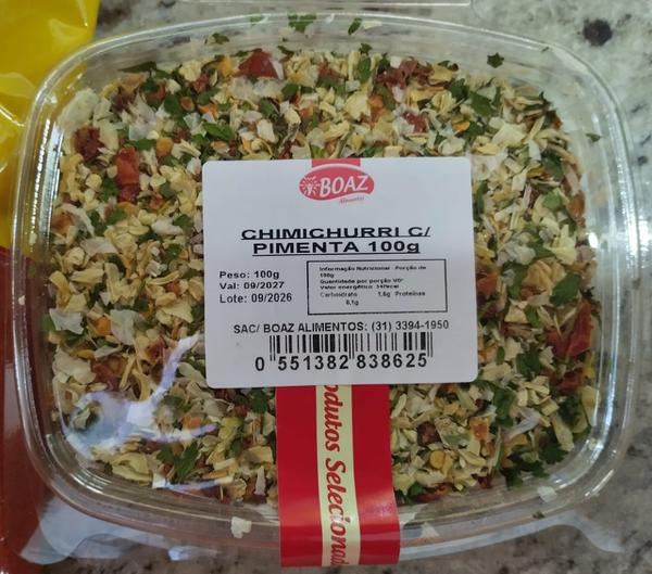 CHIMICHURRI C/PIMENTA 100G BOAZ ALIMENTOS