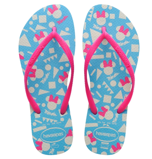 HAVAIANAS SLIM DISNEY 39/40 BRANCO PRETO