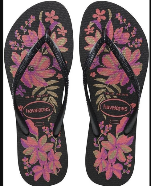 SAND HAVAIANA SLIM ORGANIC PRETO/CINZA/O