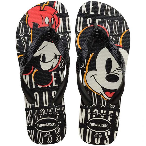 SANDALIA HAVAIANAS DISNEY BRANCO/PRETO 29/30