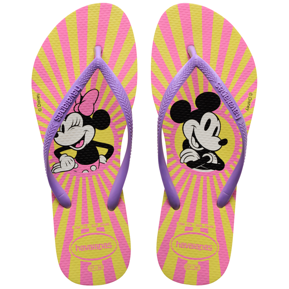 SANDALIA ADULTO HAVAIANAS FEM SLIM DISNEY AMARELA 39/0